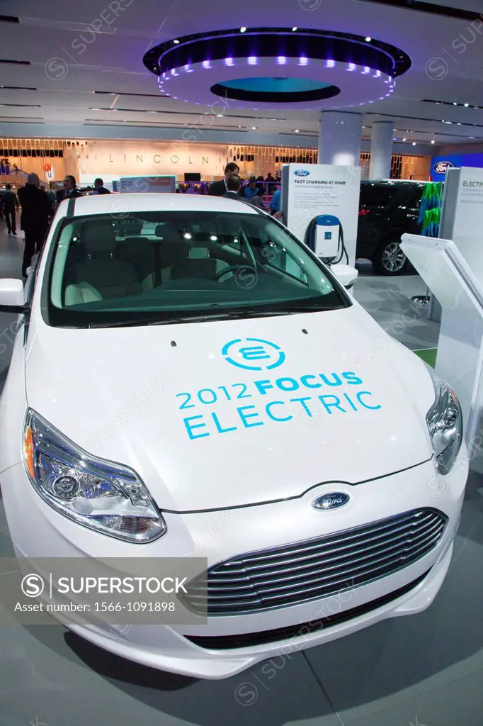 Detroit, Michigan - The Ford Focus electric vehicle on display at the North American International Auto Show