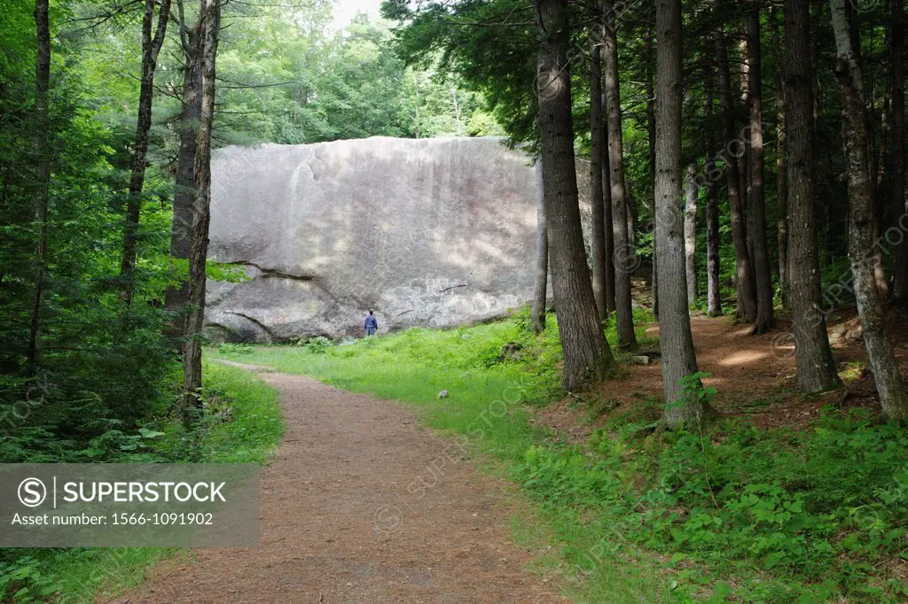 Madison Boulder in Madison, New Hampshire US  Madison Boulder is one of the largest glacial erratics in the world  87 feet long, 23 feet wide and 37 f...