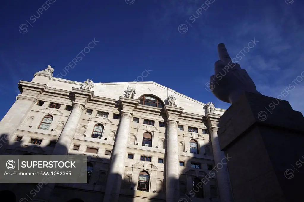 Stock Exchange palace ´Palazzo Mezzanotte´, Milan, Italy