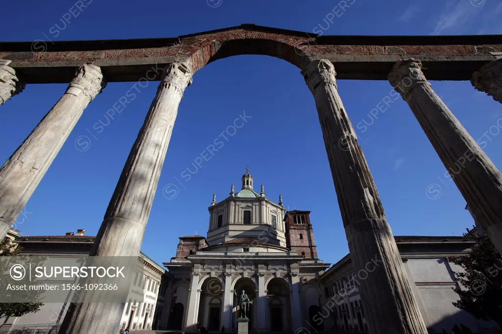 San Lorenzo columns and Basilica, Milan, Italy