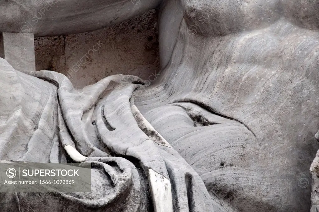 Capitoline Museum, Musei Capitolini, Palazzo Nuovo, Capitoline Hill, Piazza del Campidoglio, Rome, Lazio, Italy, Europe. detail of Colossal statue res...