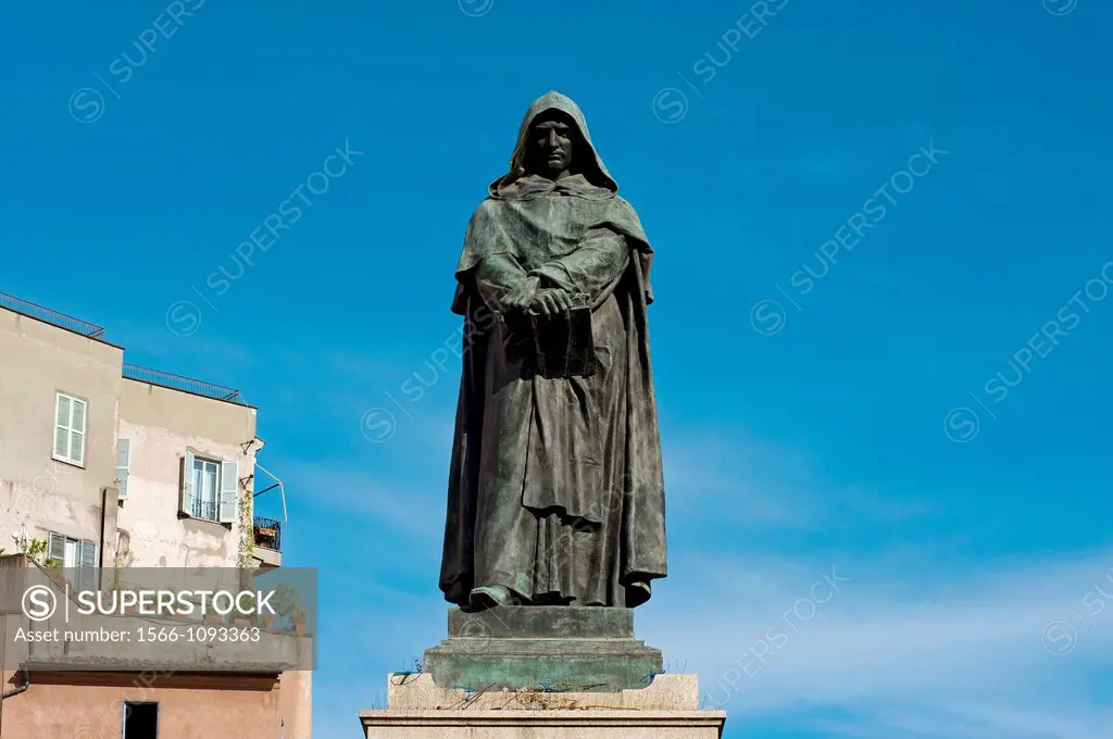 Giordano Bruno monument, Campo de´ Fiori Square, Rome, Lazio, Italy