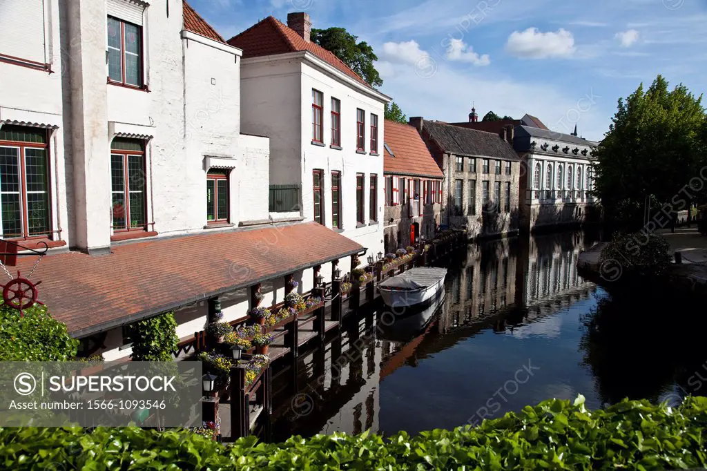 Dijver canal, Bruges, Flanders, Belgium