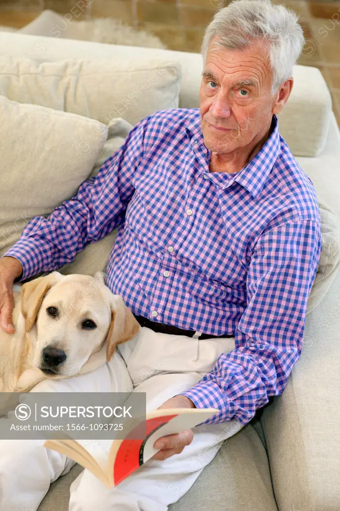 Senior man with dog
