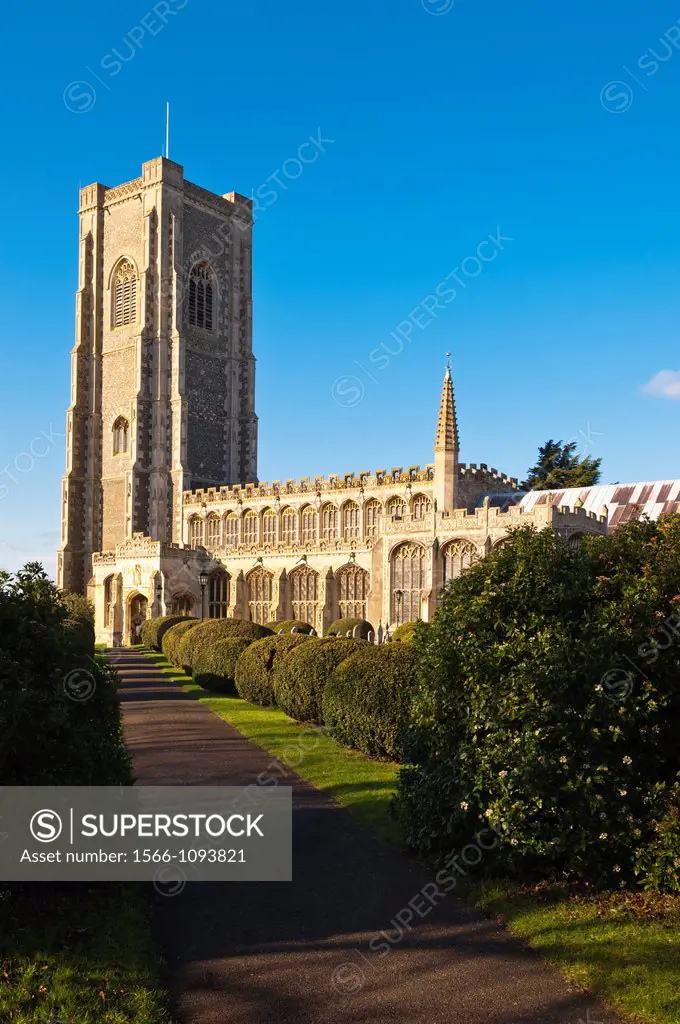 The parish church of St  Peter and St  Paul in Lavenham , Suffolk, England , Britain , Uk