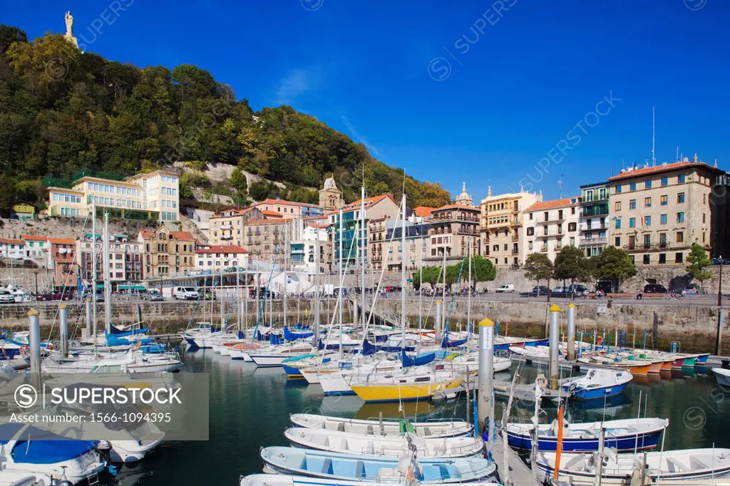 Spain, Basque Country Region, Guipuzcoa Province, San Sebastian, Old Town marina