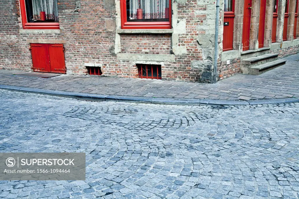 Architecture detail in Bruges, Flanders, Detail