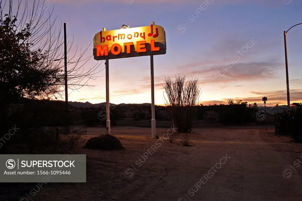 Harmony Motel, 29 Palms, Mojave Desert, California, USA