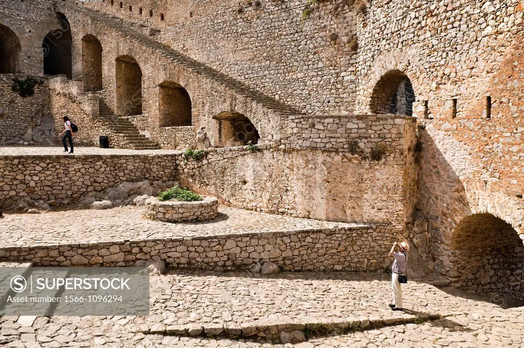 Inside the Palamidhi fortress, built by the Venetians, above Nafplio, Argolid, Peloponnese, Greece