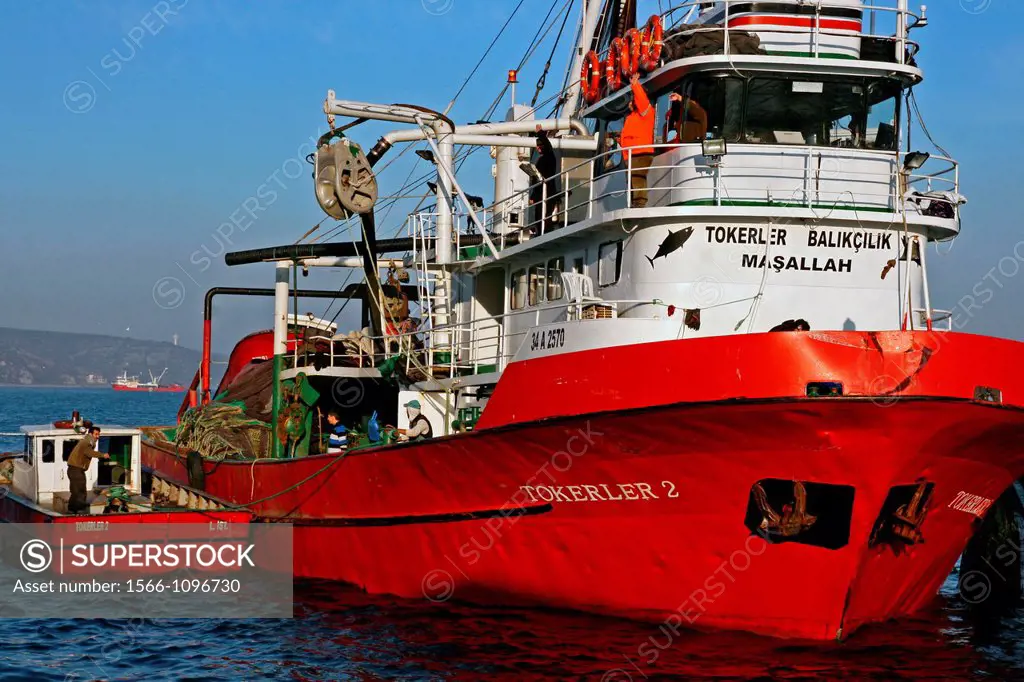 fishing vessel, Bosphorus strait, Turkey