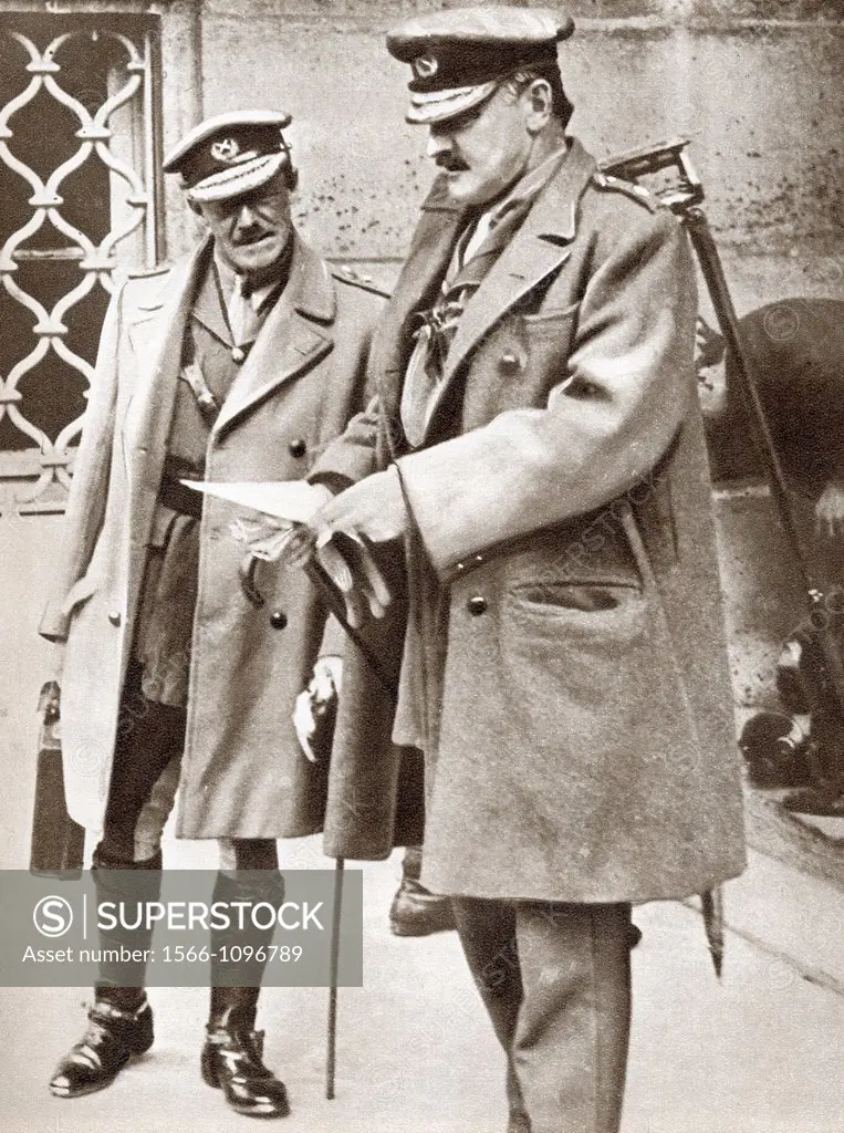 Field Marshal Edmund Henry Hynman Allenby,right 1st Viscount Allenby, 1861 - 1936  British soldier and administrator during World War I  From The Stor...