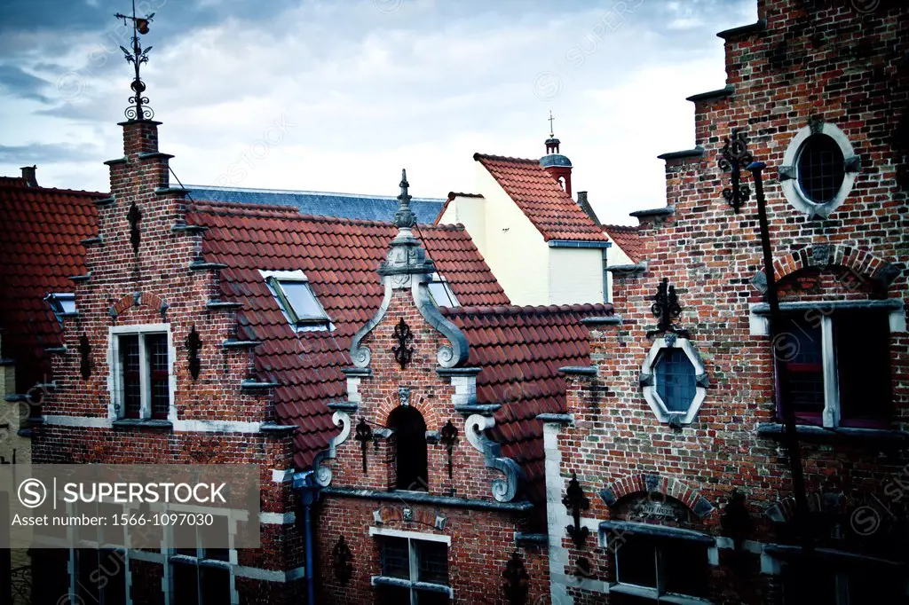 Architecture detail in Bruges, Flanders, Detail