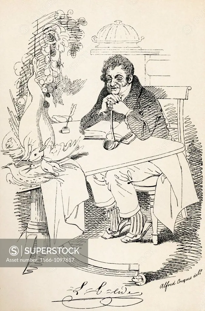 Louis Eustache Ude  19th century author of The French Cook  From The Maclise Portrait Gallery, published 1898