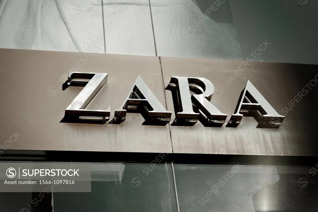 Zara facade shop in Goya Street, Madrid  Spain