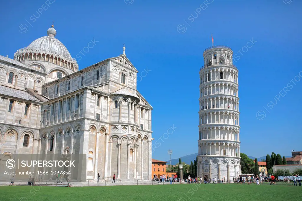 Pisa, Italy, Europe Tower of Pisa Torre pendente di Pisa, Pisa, Toscany, Italy, Europe&Cathedral