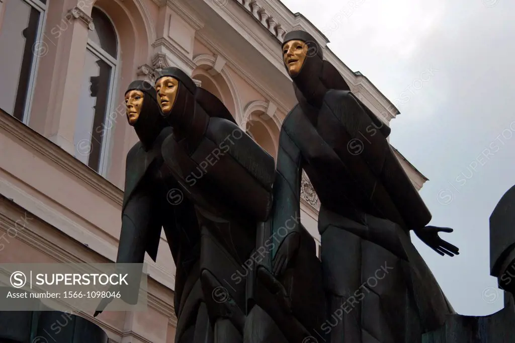 Facade of the National Drama Theatre, Vilnius, Lithuania