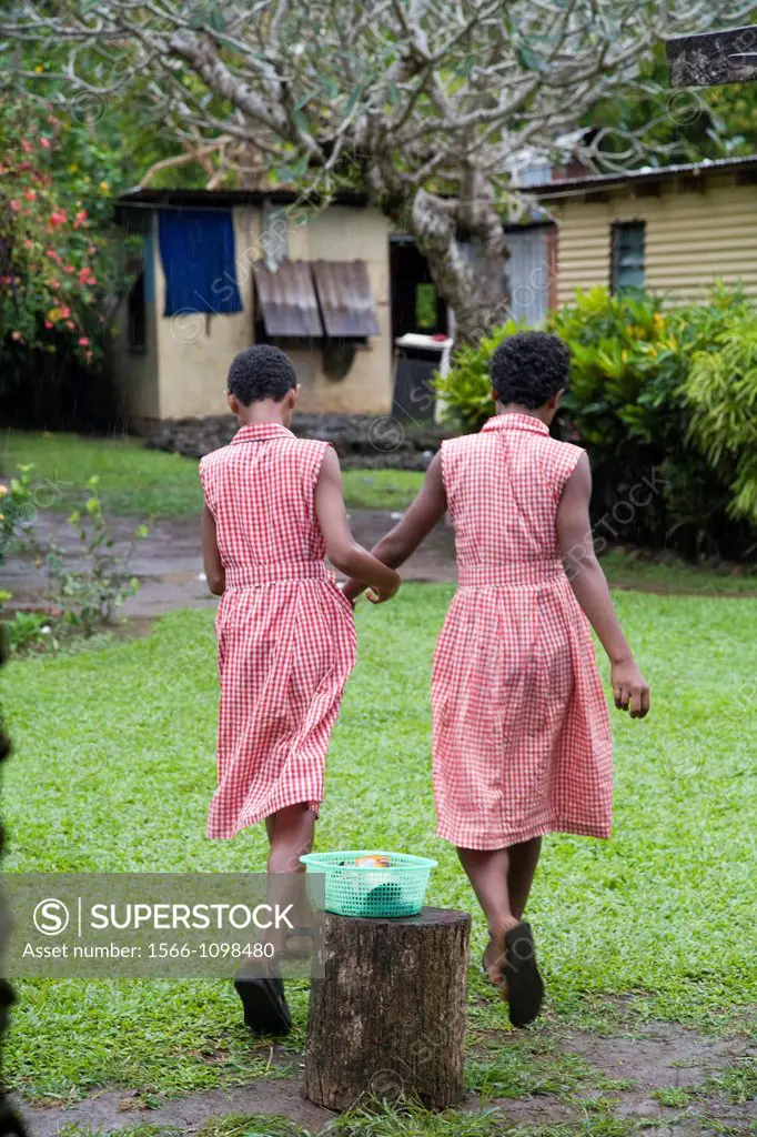 Schoolgirls, Vuniuto Village, Taveuni, Fiji