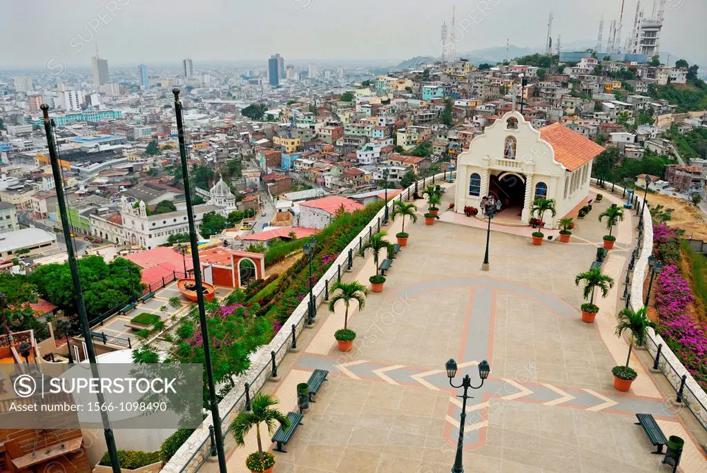 Las Penas district from Cerro Santa Ana, Guayaquil, Ecuador