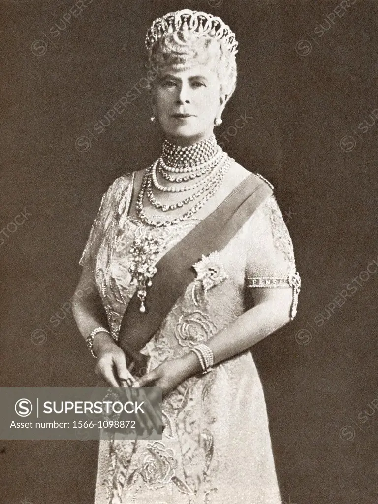 Mary of Teck, Victoria Mary Augusta Louise Olga Pauline Claudine Agnes, 1867 - 1953  Queen consort of the United Kingdom as the wife of King George V ...
