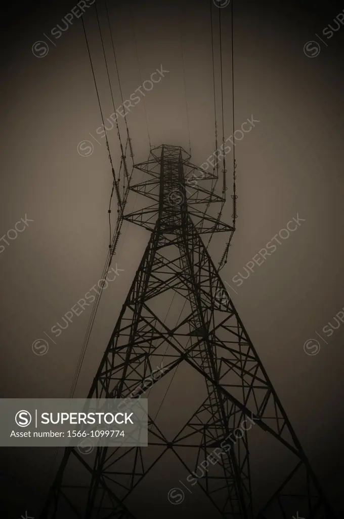 Power Pylon in fog