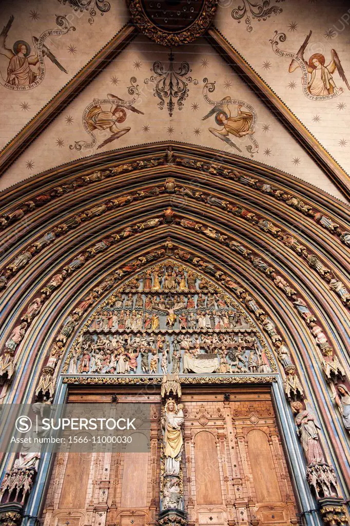 tympanum, Freiburg Cathedral, Freiburg Germany.