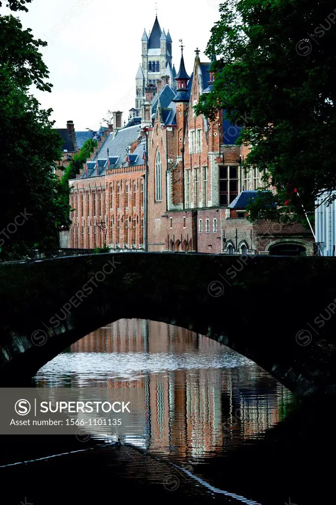 Groenerei canal in Bruges, Flanders, Belgium