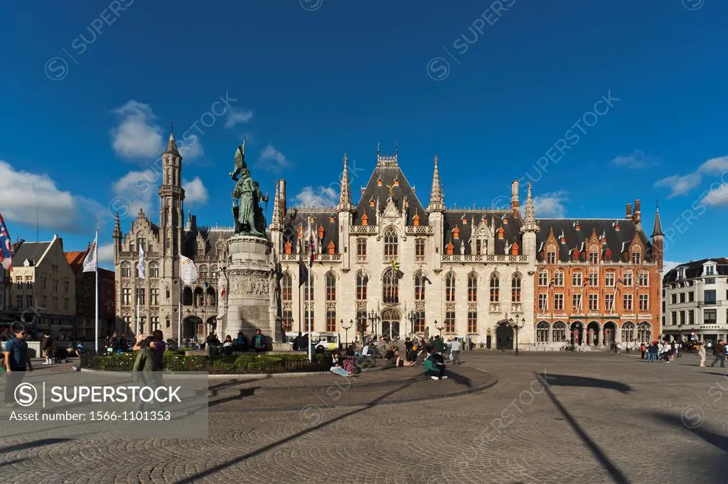 Market Square with the Provinciaal Hof The Provinciaal Hof is an monumental neo-Gothic building from the 19th century It is currently the seat of gove...