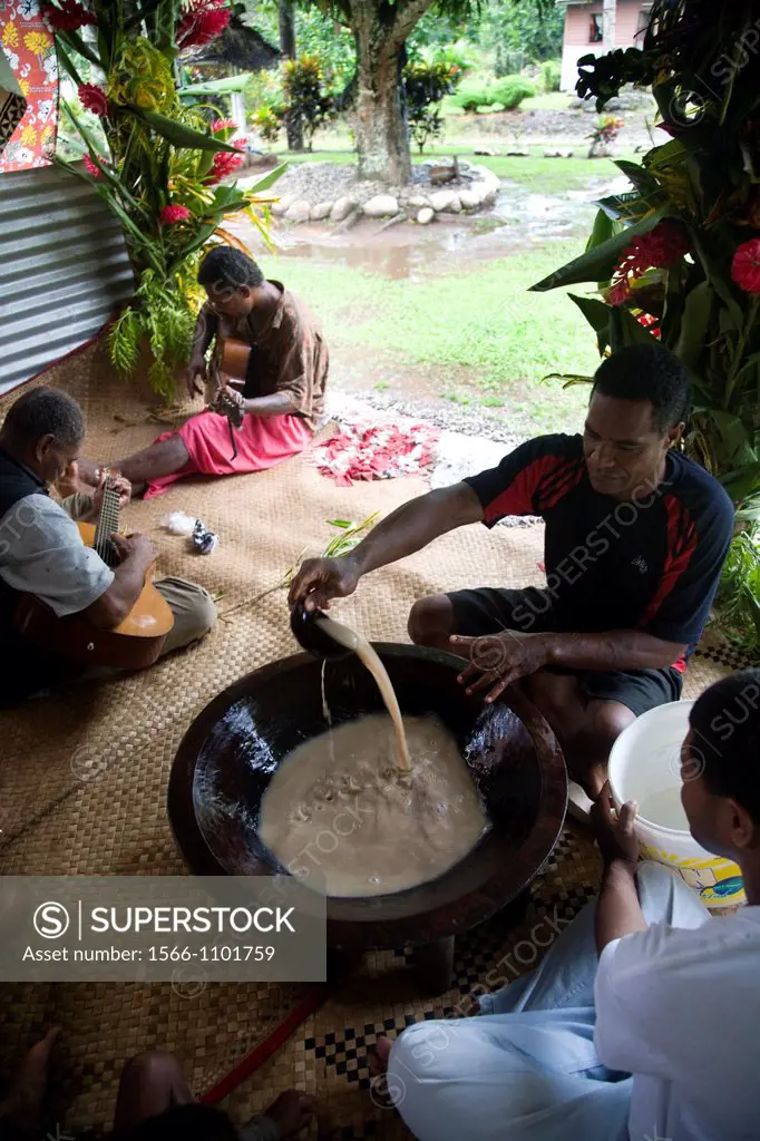 Kava ceremony, Vuniuto Village, Taveuni, Fiji