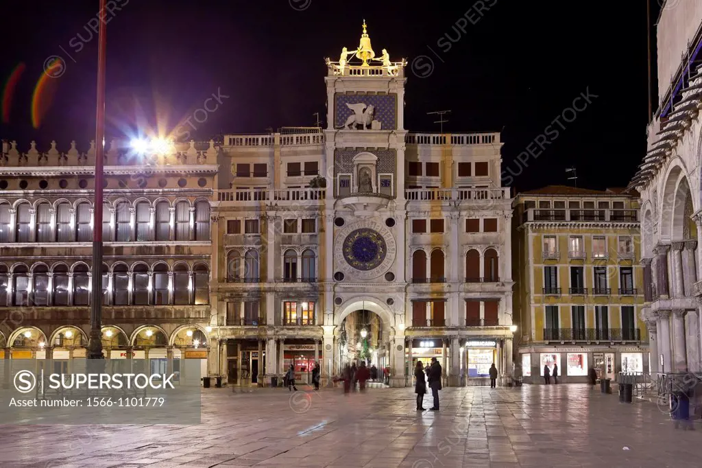 Clock Tower, St  Mark´s Square, Venice, Italy