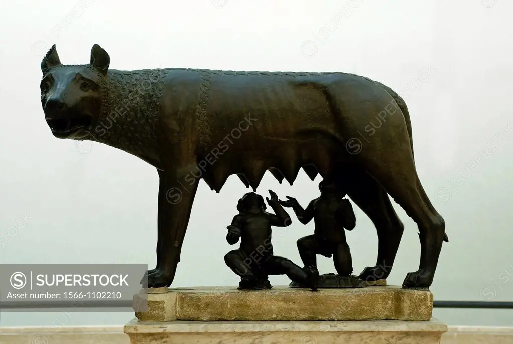 Capitoline Wolf Statue, Capitoline Museums, Campidoglio, Rome, Lazio, Italy