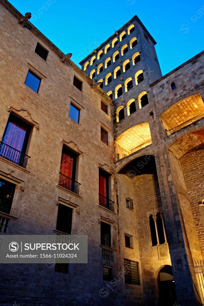 Palau del Lloctinent, Salo del Tinell, Plaça del Rei, gothic Quarter, Barcelona, Catalonia, Spain