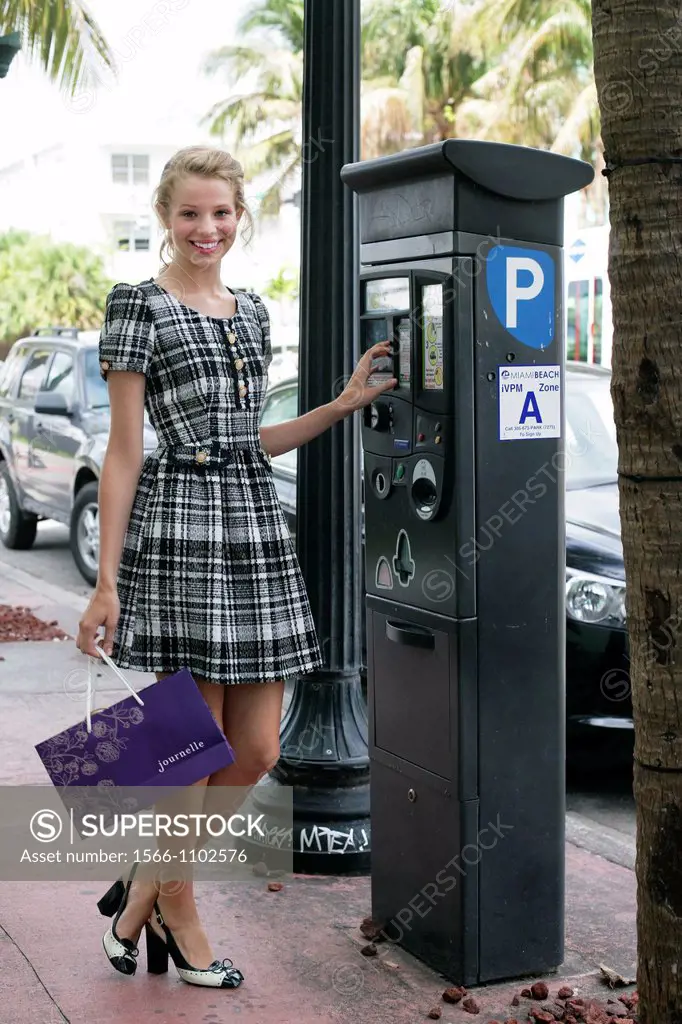 woman parking car