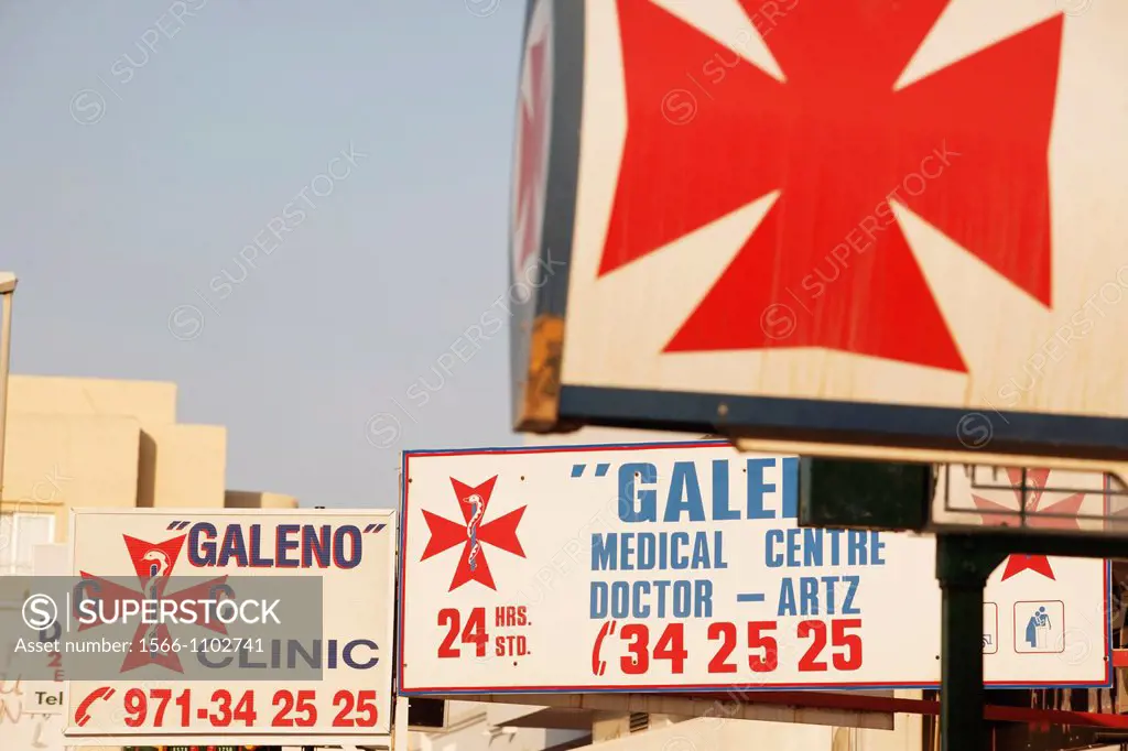 Medical symbols at Raco de Galeno, Ibiza, Balearic Islands