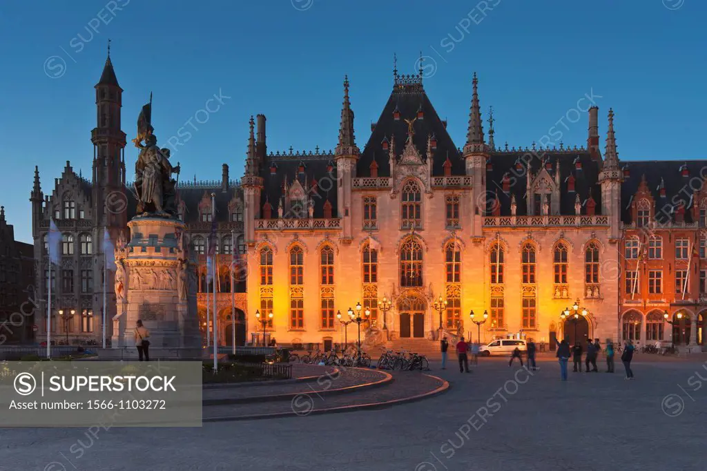 Market Square with the Provinciaal Hof The Provinciaal Hof is an monumental neo-Gothic building from the 19th century It is currently the seat of gove...