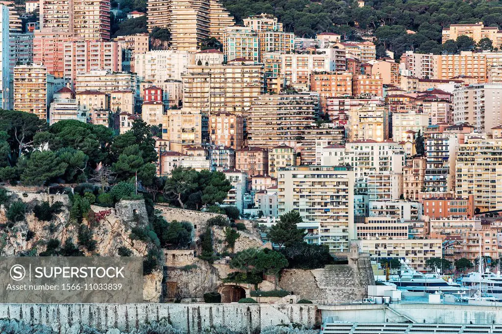 View of downtown Monte Carlo, Monaco.