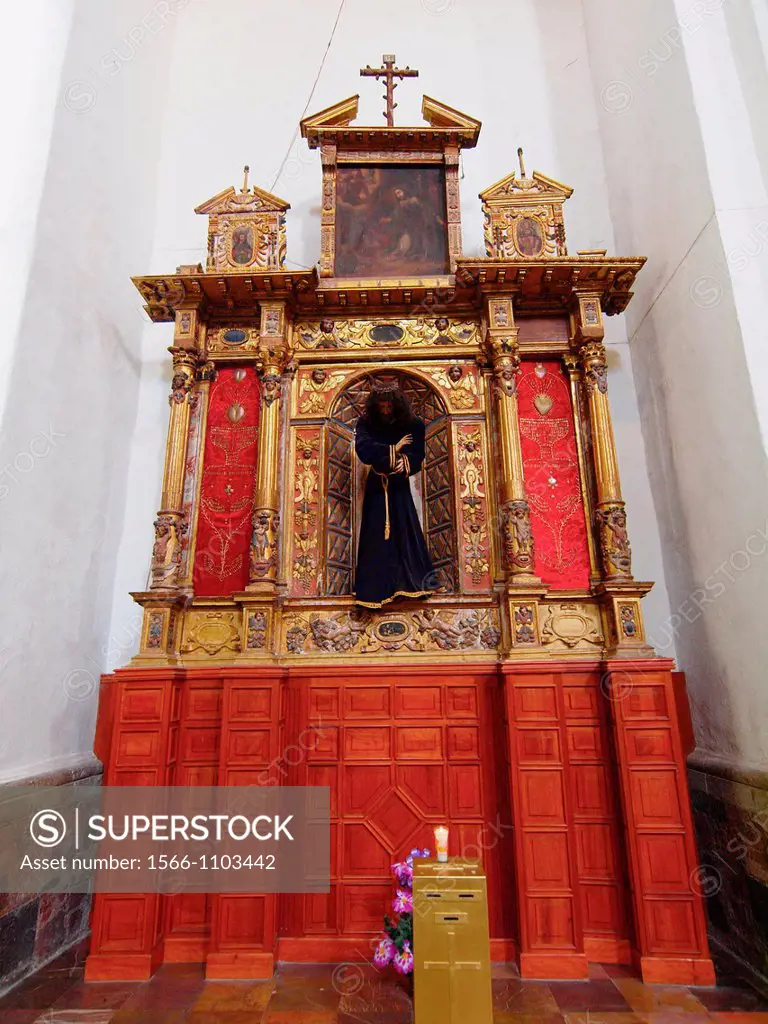 Baroque altarpiece. San Bernardino de Siena Convent. 1536. Xochimilco. Mexico City. Mexico.