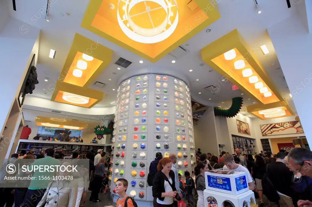 The interior view of Lego store in Fifth Avenue in Midtown Manhattan  New York City  USA.