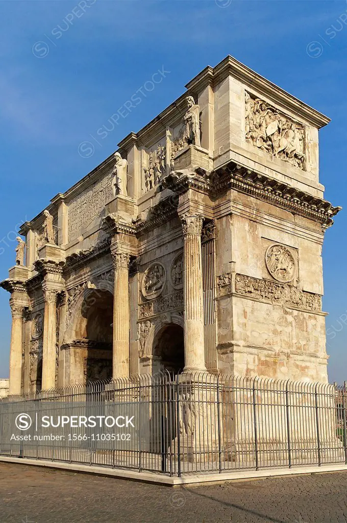 Rome (Italy). Arch of Constantine near the Roman Forum.