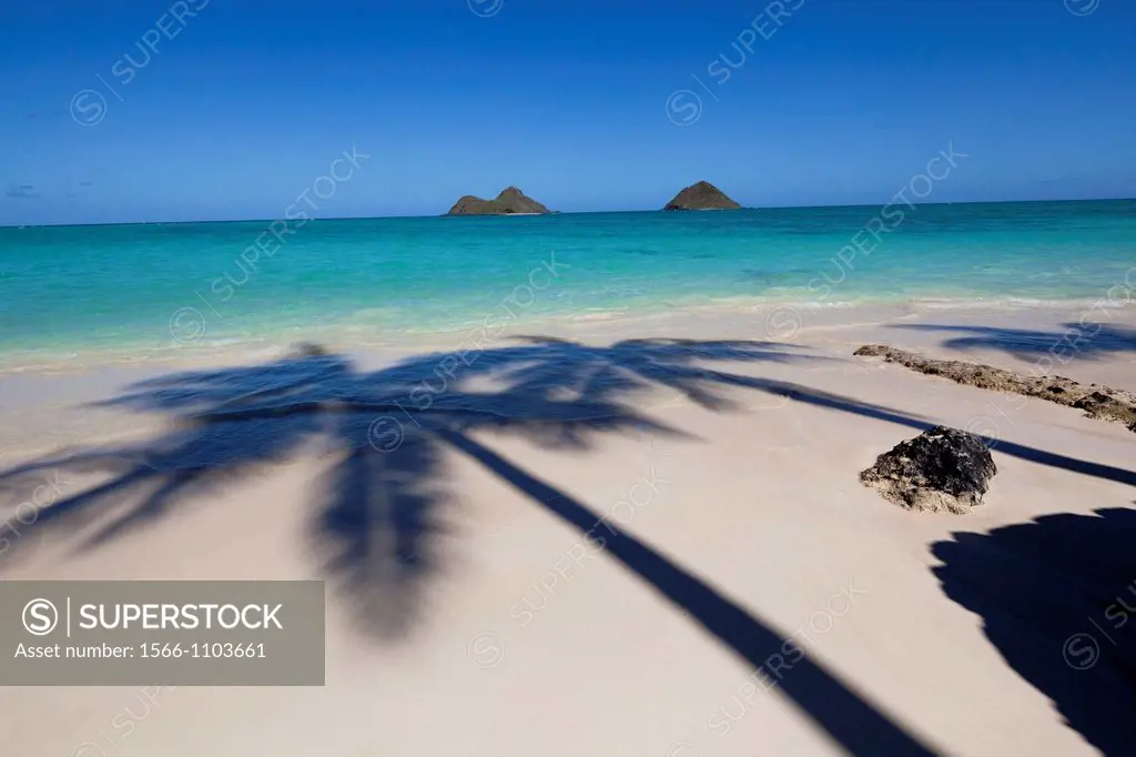 Lanikai Beach, Mokulua Islands, Kailua, Oahu, Hawaii
