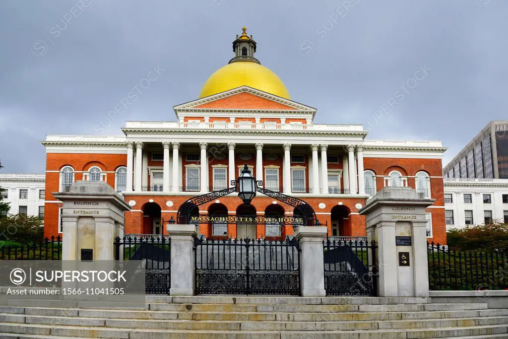 State Capitol Building Statehouse Boston Massachusetts MA Capital.