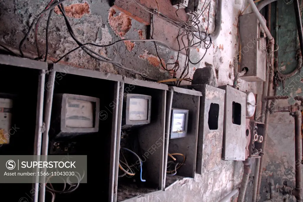 meter electricy in old havana cuba.