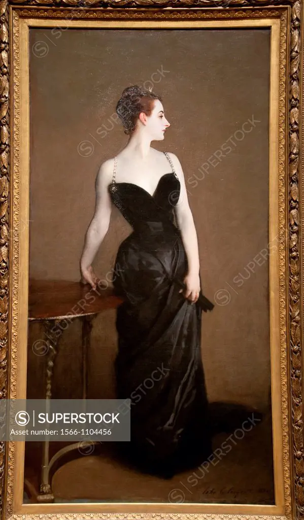 Madame X, Madame Pierre Gautreau, 1883-84, by John Singer Sargent, American, Oil on canvas, 82 1/8 x 43 1/4 in , 208 6 x 109 9 cm, Metropolitan Museum...
