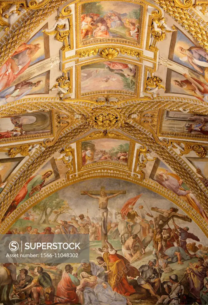 Frescoes of St. Martin´s Charterhouse, Naples, Italy.
