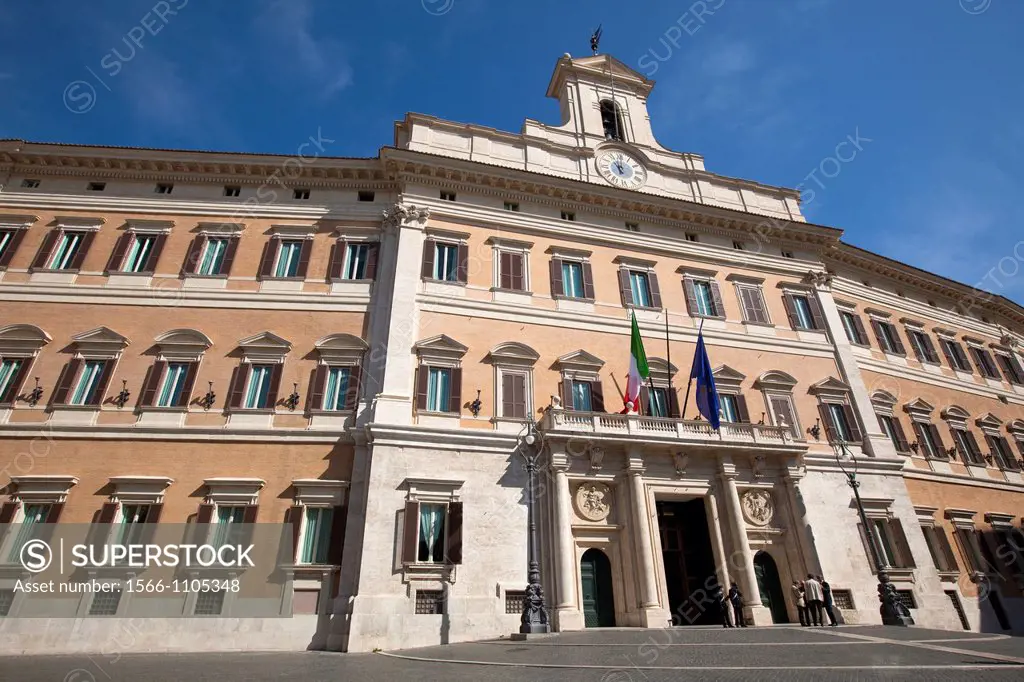 Montecitorio Palace, Italian Chamber of Deputies house, Rome, Lazio, Italia, Europe