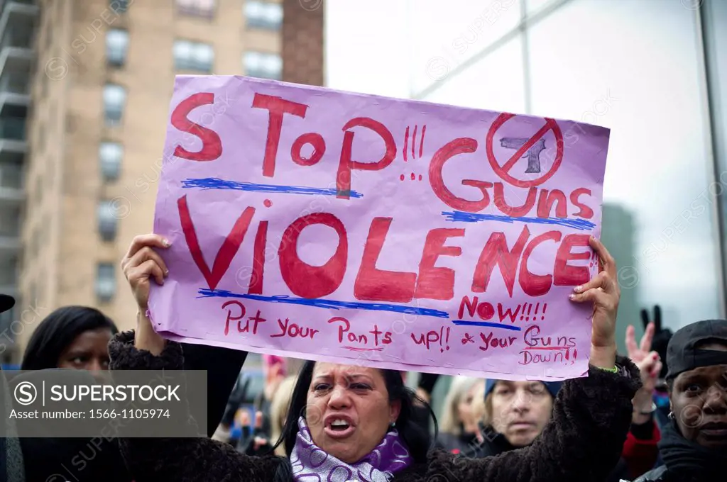 Martina Garcia participates in the ´Too Many Victims´ march and rally in Harlem in New York on Sunday, January 8, 2012 on the one year anniversary of ...