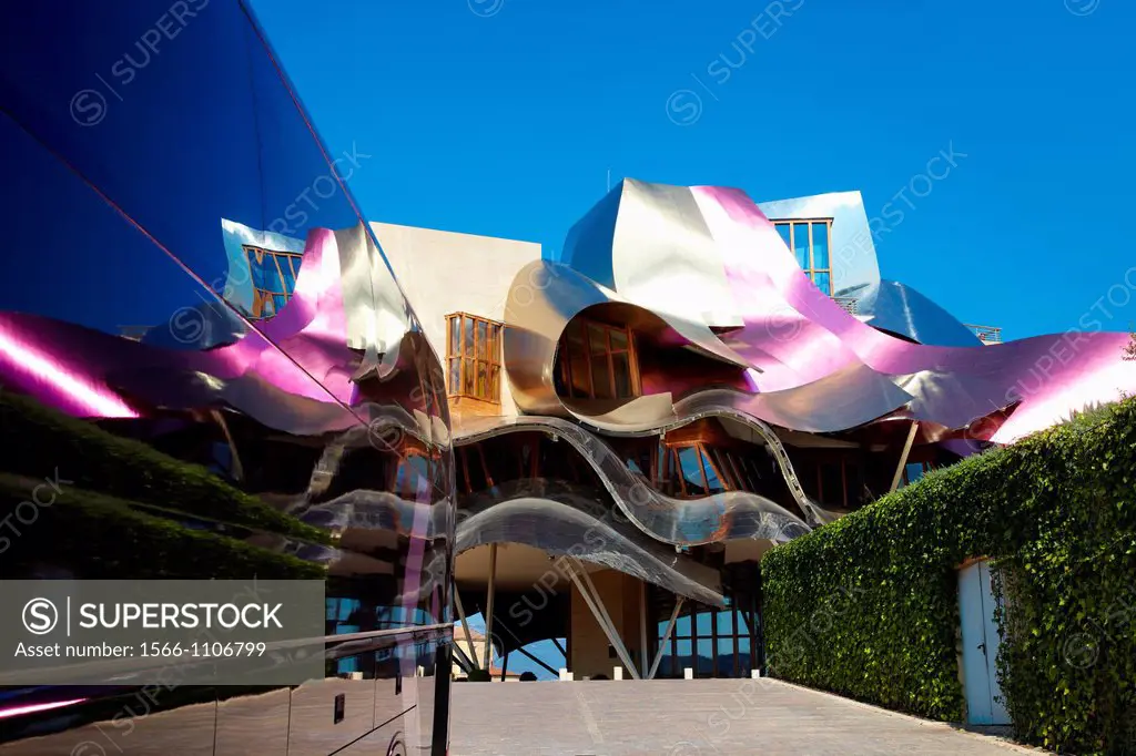 Building by Frank O  Gehry, Marques de Riscal winery, Elciego, Rioja Alavesa, Alava, Basque Country, Spain