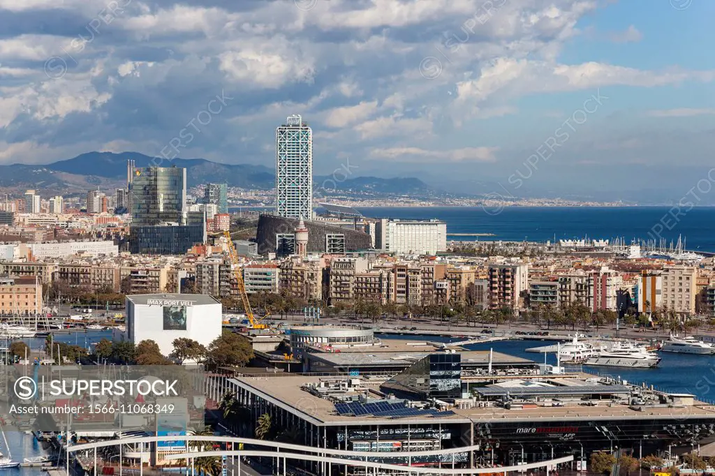 Overview of Barcelona. Barcelona, Spain.