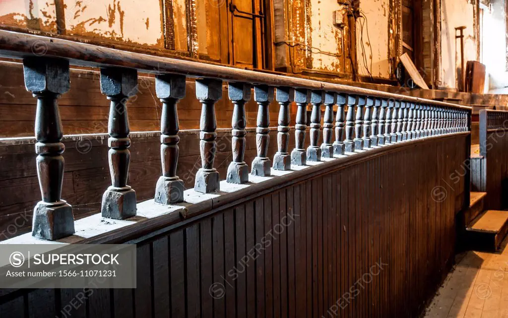 A railing in an old theater. Birmingham, Alabama