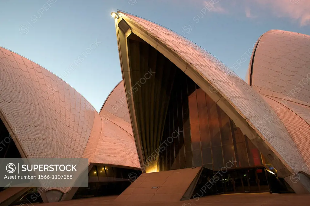roof of Sydney Opera House at twilight