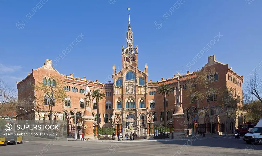 Former Hospital de la Santa Creu i Sant Pau modernist complex, Barcelona, Catalonia, Spain